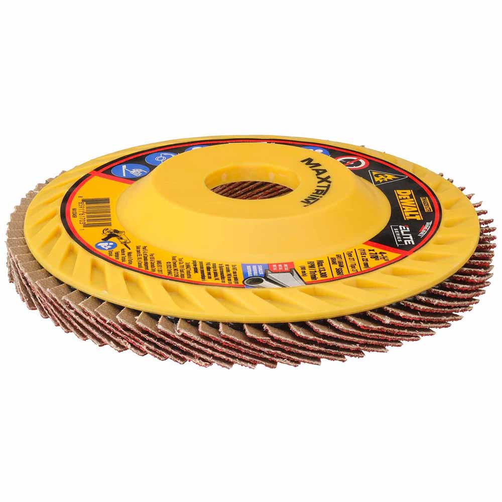 DeWalt DWA8281CTR ELITE SERIES 4-1/2 X 7/8 60G T27 Trimmable Flap Disc - 4