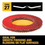 DeWalt DWA8281CTR ELITE SERIES 4-1/2 X 7/8 60G T27 Trimmable Flap Disc - 6