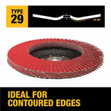 DeWalt DWA8281 ELITE SERIES 4-1/2 X 7/8 60G T29 Flap Disc - 6