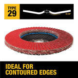 DeWalt DWA8282 ELITE SERIES 4-1/2 X 7/8 80G T29 Flap Disc - 6