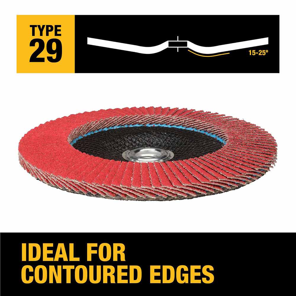 DeWalt DWA8286H ELITE SERIES 7 X 5/8-11 40G T29 Flap Disc - 6