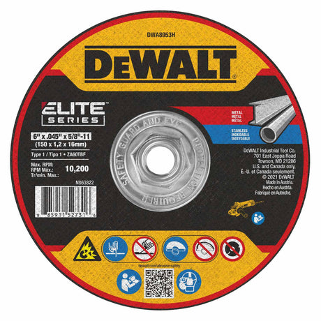 DeWalt DWA8953H Elite Series 6 x .045 x 5/8-11 XP T1 Cutting