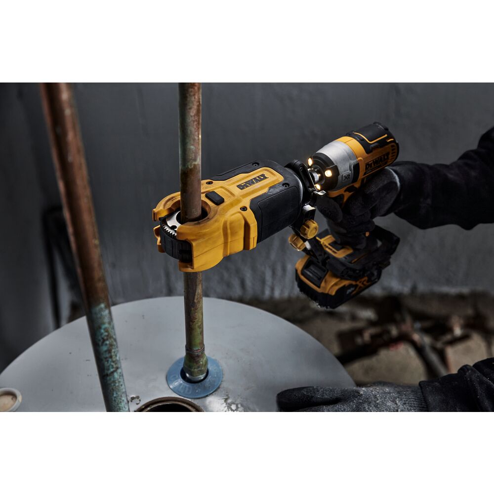 DeWalt DWACPRIR Impact Connect Copper Tubing Cutter with Brace Bracket 1/2"-1" Capacity , Includes 1/2" and 3/4" Cutting Wheels - 10