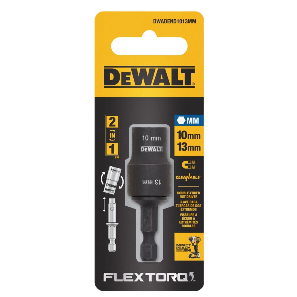 DeWalt DWADEND1013MM 10mm & 13mm Socket w/ Short Extension - 5