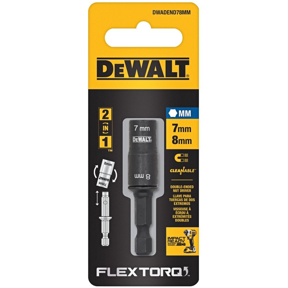 DeWalt DWADEND78MM 7mm & 8mm Socket w/ Short Extension - 5