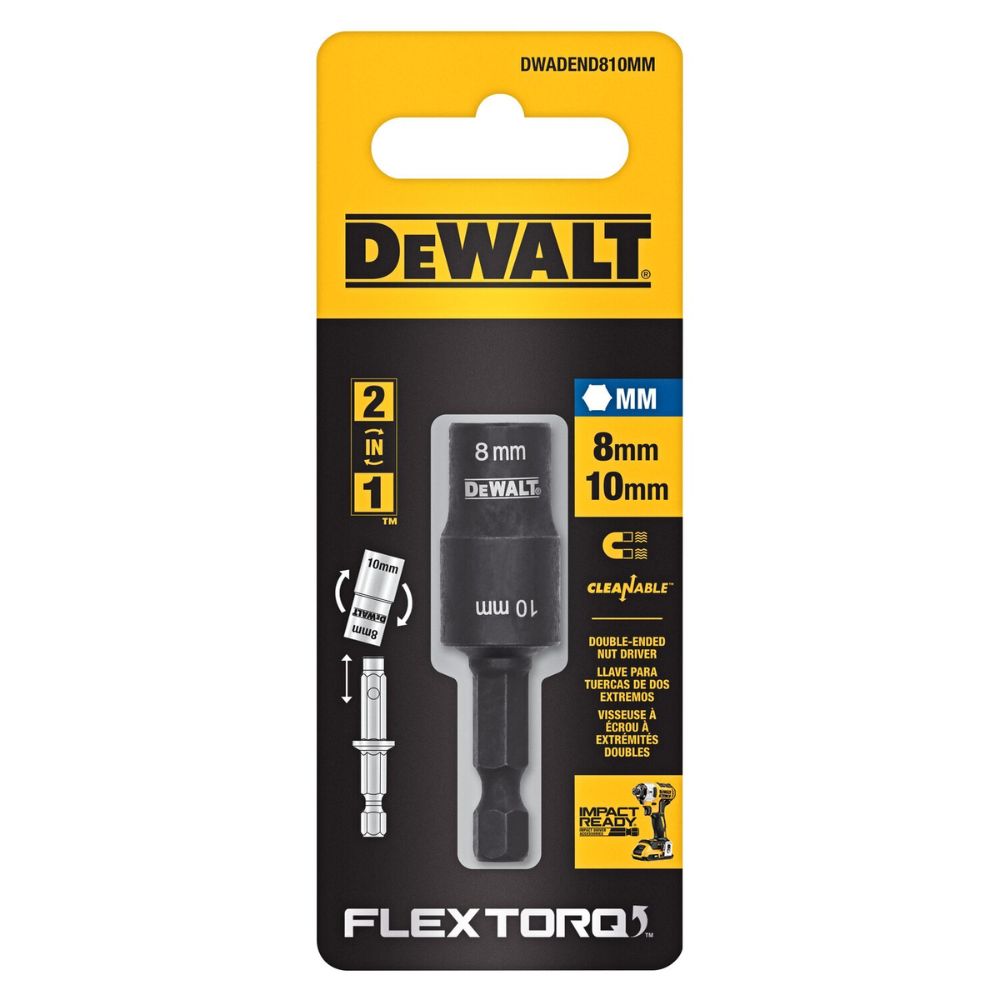 DeWalt DWADEND810MM 8mm & 10mm Socket w/ Short Extension - 5