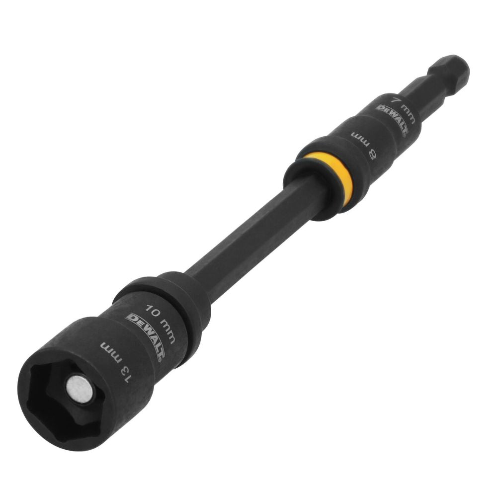 DeWalt DWADENDEXT-2MM 7mm & 8mm Socket, 10mm & 13mm Socket, with 6" Extension - 3