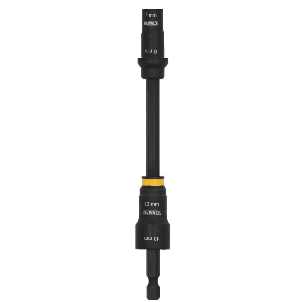 DeWalt DWADENDEXT-2MM 7mm & 8mm Socket, 10mm & 13mm Socket, with 6" Extension - 6