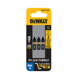 DeWalt DWAF1PH1IR3 PH1 FLEXTORQ 1/4 x 1in Impact Driver Bits, 3-Pack - 2