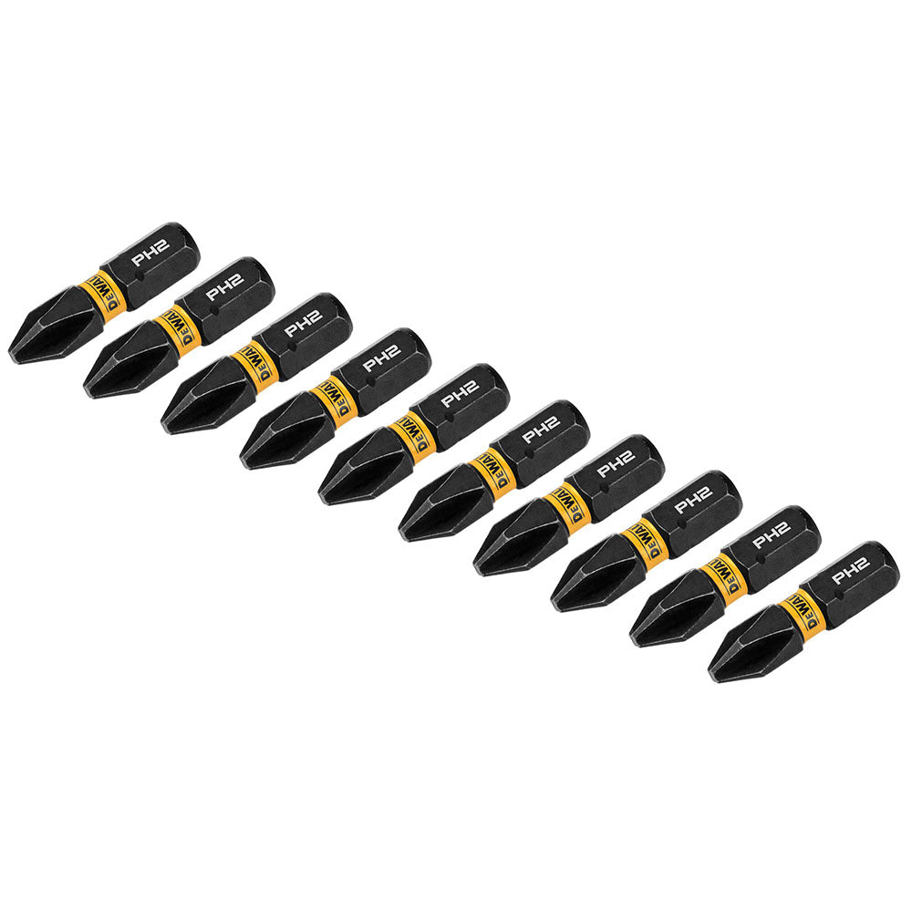 DeWalt DWAF1PH2IR10 PH2 FLEXTORQ  1/4 x 1in Impact Driver Bits, 10-Pack