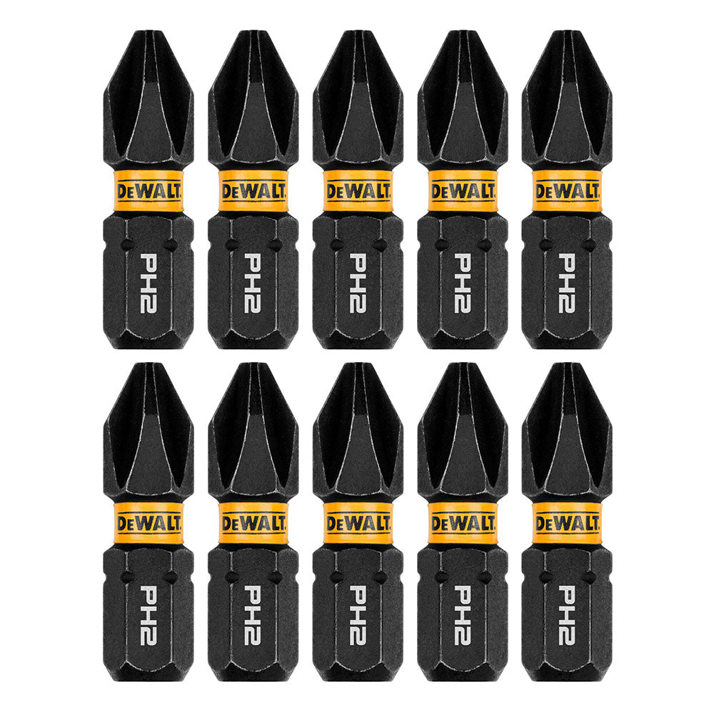 DeWalt DWAF1PH2IR10 PH2 FLEXTORQ  1/4 x 1in Impact Driver Bits, 10-Pack - 3