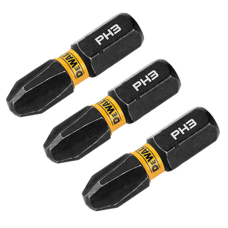 DeWalt DWAF1PH3IR3 PH3 FLEXTORQ 1/4 x 1in Impact Driver Bits, 3-Pack