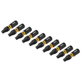 DeWalt DWAF1SQ2IR10 SQ2 FLEXTORQ  1/4 x 1in Impact Driver Bits, 10-Pack
