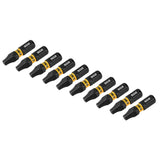 DeWalt DWAF1SQ2IR10 SQ2 FLEXTORQ  1/4 x 1in Impact Driver Bits, 10-Pack