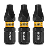 DeWalt DWAF1SQ2IR3 SQ2 FLEXTORQ 1/4 x 1in Impact Driver Bits, 3-Pack - 3