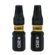 DeWalt DWAF1TX20IR2 ELITE SERIES 1 in. T20 Impact Bits for Torx Fasteners (2 Pack)