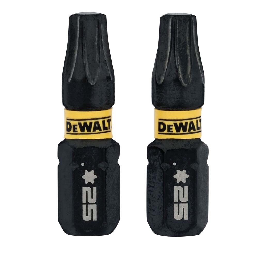DeWalt DWAF1TX25IR2 Elite Series T25 Torx Impact Bit 1 in. (2 Pack)