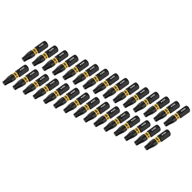 DeWalt DWAF1TX25IR30 T25 FLEXTORQ  1/4 x 1in Impact Driver Bits w/ Case, 30-Pack