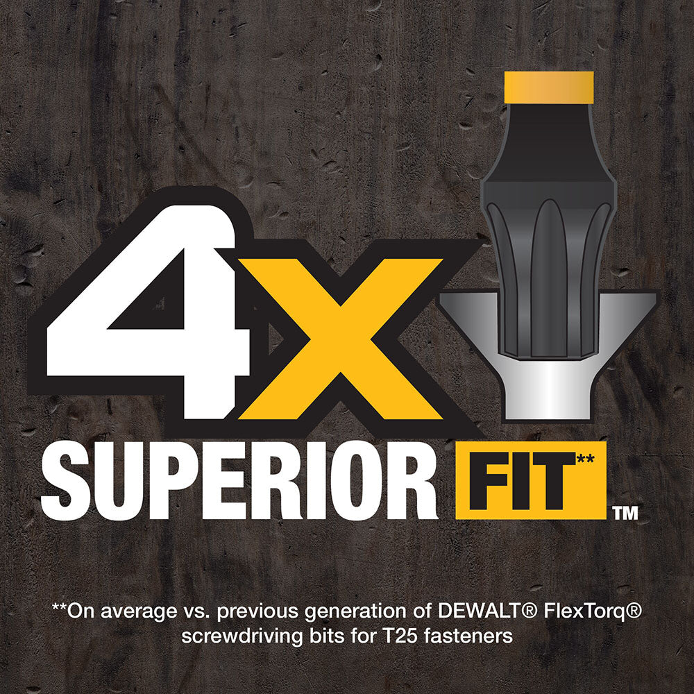 DeWalt DWAF1TX25IR30 T25 FLEXTORQ  1/4 x 1in Impact Driver Bits w/ Case, 30-Pack - 6