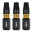 DeWalt DWAF1TX25IR3 T25 FLEXTORQ 1/4 x 1in Impact Driver Bits, 3-Pack