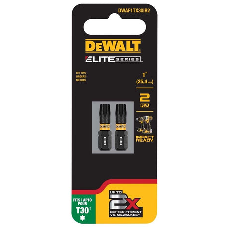 DeWalt DWAF1TX30IR2 ELITE SERIES 1 in. T30 Torx Impact Bits (2 Pack)