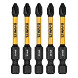 DeWalt DWAF2PH2IR5 PH2 FLEXTORQ  1/4 x 2-1/4in Impact Driver Bits, 5-Pack