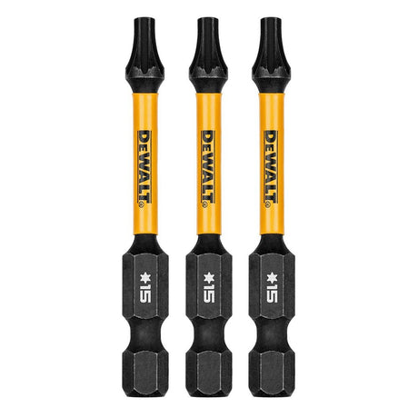 DeWalt DWAF2TX15IR3 T15 FLEXTORQ 1/4 x 2.25in Impact Driver Bits, 3-Pack