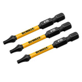 DeWalt DWAF2TX15IR3 T15 FLEXTORQ 1/4 x 2.25in Impact Driver Bits, 3-Pack - 3