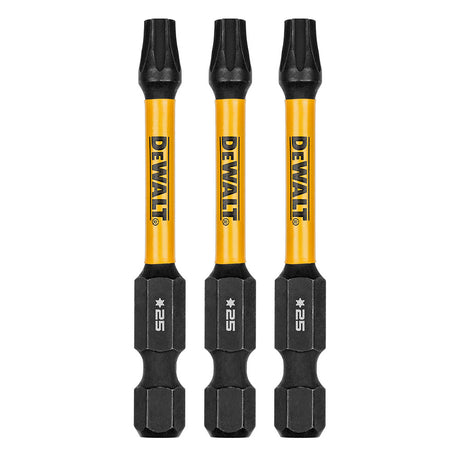 DeWalt DWAF2TX25IR3 T25 FLEXTORQ 1/4 x 2.25in Impact Driver Bits, 3-Pack