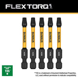 DeWalt DWAF2TX25IR5 T25 FLEXTORQ  1/4 x 2-1/4in Impact Driver Bits, 5-Pack - 4