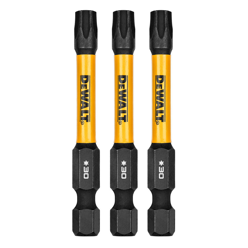 DeWalt DWAF2TX30IR3 T30 FLEXTORQ 1/4 x 2.25in Impact Driver Bits, 3-Pack