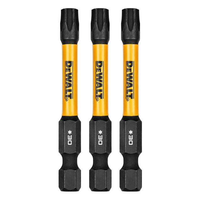 DeWalt DWAF2TX30IR3 T30 FLEXTORQ 1/4 x 2.25in Impact Driver Bits, 3-Pack