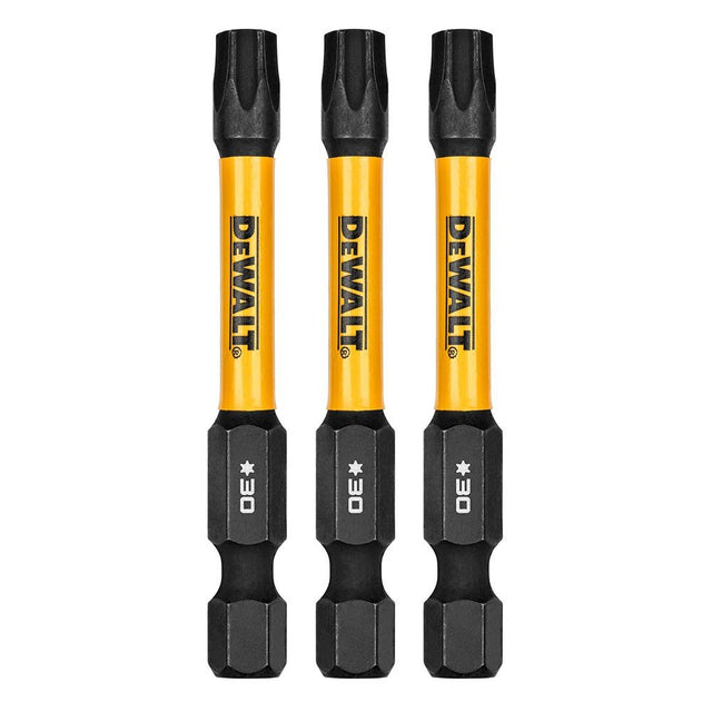 DeWalt DWAF2TX30IR3 T30 FLEXTORQ 1/4 x 2.25in Impact Driver Bits, 3-Pack