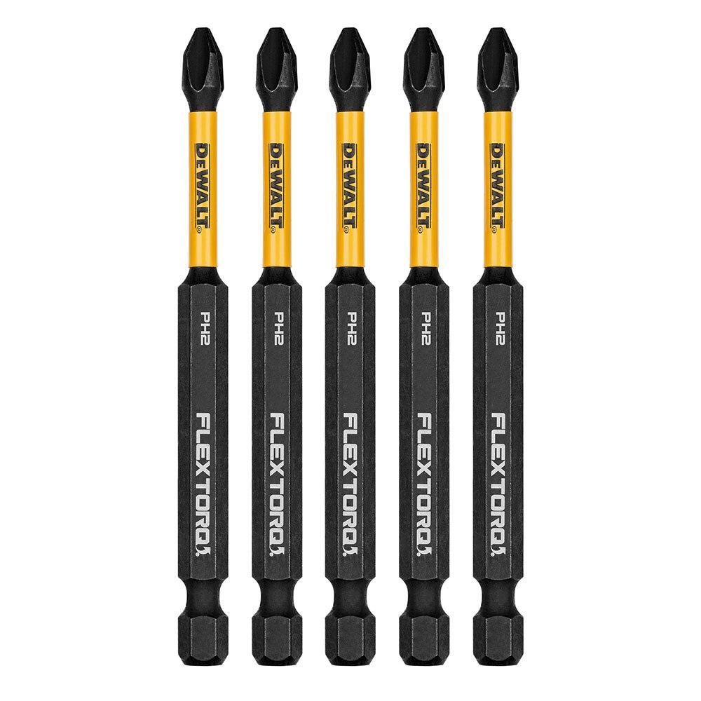 DeWalt DWAF3PH2IR5 PH2 FLEXTORQ  1/4 x 3-1/2in Impact Driver Bits, 5-Pack