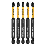 DeWalt DWAF3PH2IR5 PH2 FLEXTORQ  1/4 x 3-1/2in Impact Driver Bits, 5-Pack