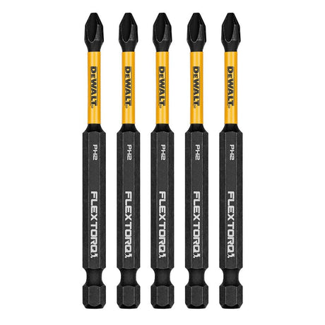 DeWalt DWAF3PH2IR5 PH2 FLEXTORQ  1/4 x 3-1/2in Impact Driver Bits, 5-Pack