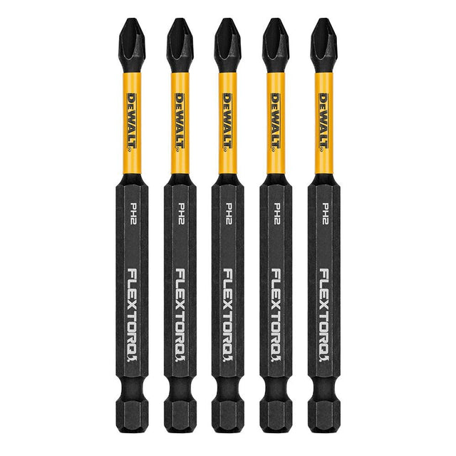 DeWalt DWAF3PH2IR5 PH2 FLEXTORQ  1/4 x 3-1/2in Impact Driver Bits, 5-Pack