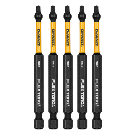 DeWalt DWAF3SQ2IR5 SQ2 FLEXTORQ  1/4 x 3-1/2in Impact Driver Bits, 5-Pack