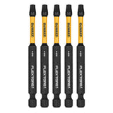 DeWalt DWAF3TX25IR5 T25 FLEXTORQ  1/4 x 3-1/2in Impact Driver Bits, 5-Pack