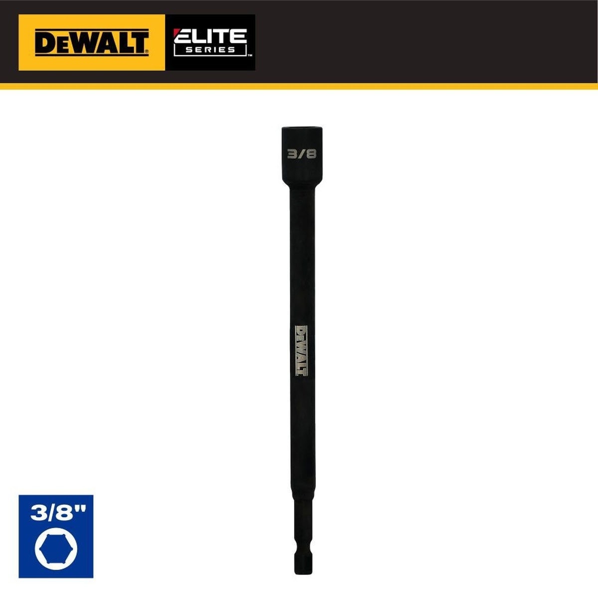 DeWalt DWAF6ND38IR Elite Series 6" x 3/8" Magnetic Nut Driver with 1/4 Inch Hex Shank - 2