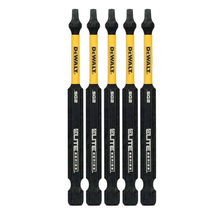 DeWalt DWAFE3SQ2IR5 Elite Series 3.5 in. Impact Bits for SQ2, Laser-Etched Identification (5 Pack)