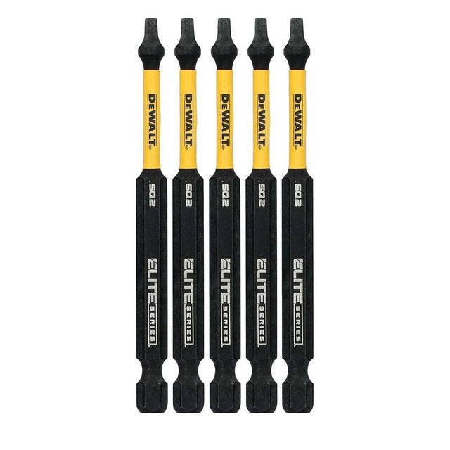 DeWalt DWAFE3SQ2IR5 Elite Series 3.5 in. Impact Bits for SQ2, Laser-Etched Identification (5 Pack)