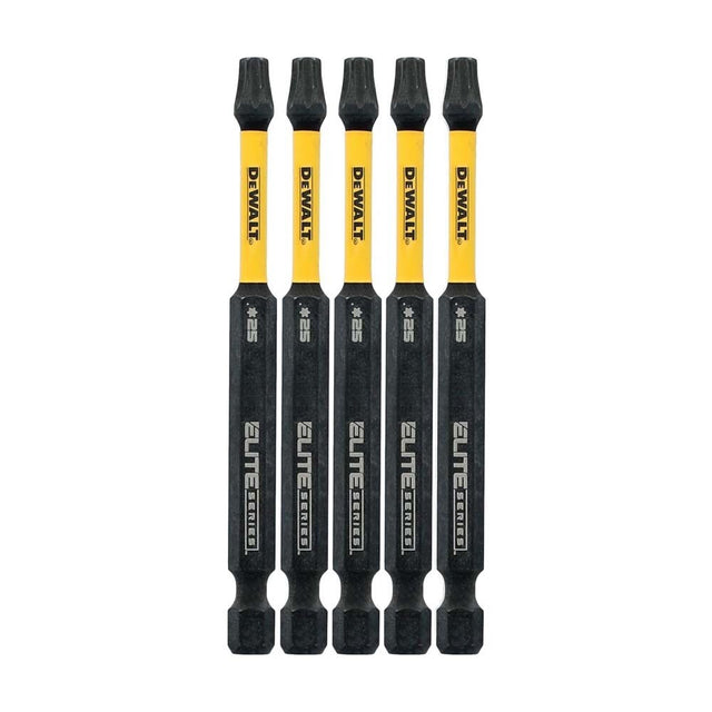 DeWalt DWAFE3TX25IR5 ELITE SERIES Impact Bits for T25, 3.5 in. length (5 Pack)