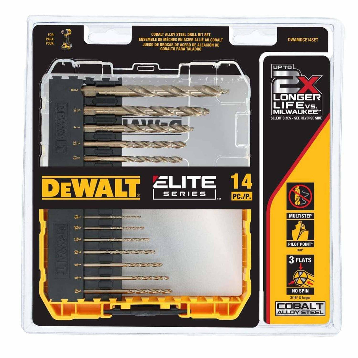 DeWalt DWAMDCE14SET 14 pc ELITE SERIES Cobalt Drill Bit Set - 2