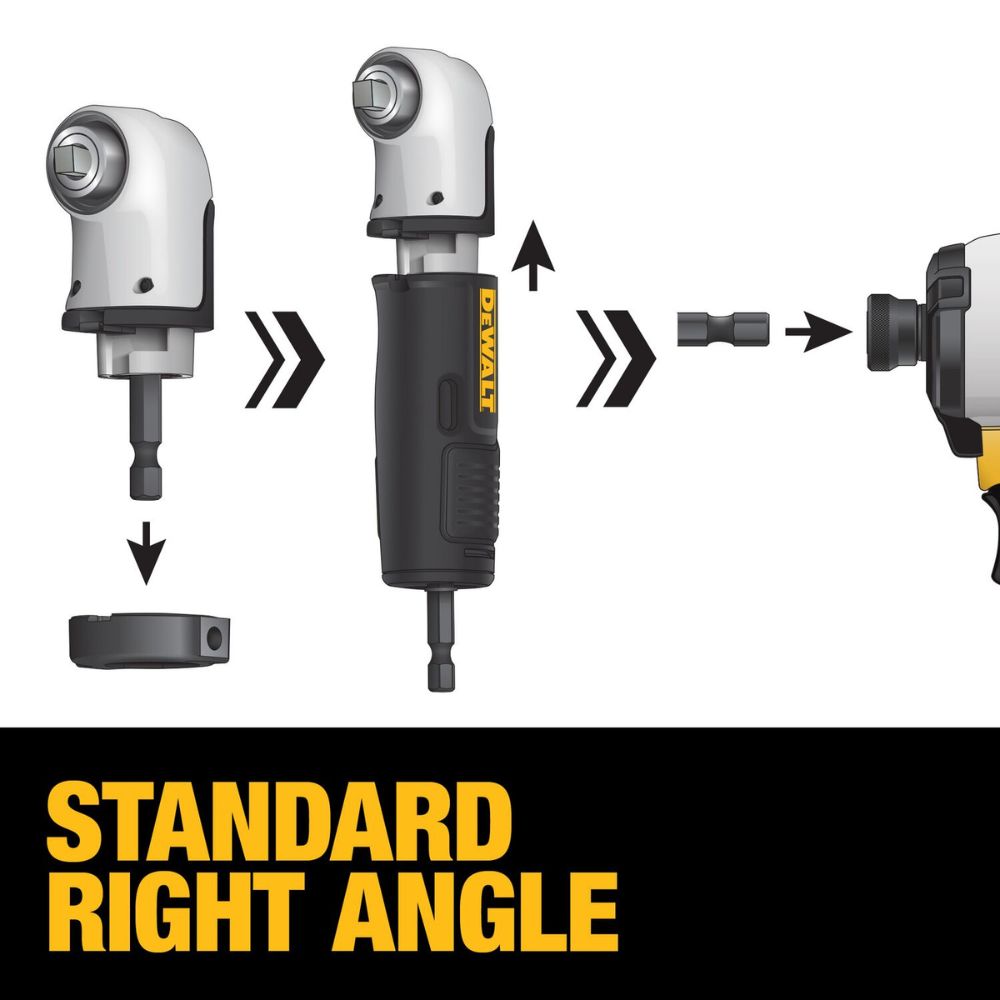 DeWalt DWAMRA38FT FLEXTORQ 3/8" Square Drive Modular Right Angle Attachment - 10