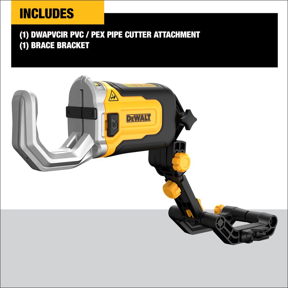 DeWalt DWAPVCIR Impact Connect PVC and PEX Cutting Attachment for Impact Driver Up to 2" Capacity Sch 40 and 80 PVC - 8