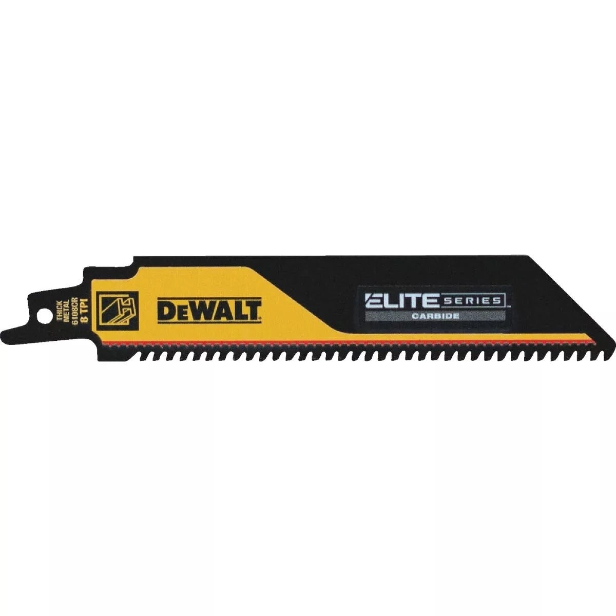 DeWalt DWAR6108CT-3 6 in. 8 TPI Elite Series Carbide Thick Metal Cutting Reciprocating Saw Blade (3 Pack)