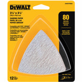 DeWalt DWASPTRI083 Hook And Loop Triangle 80 Grit Sandpaper - 12PK - 2