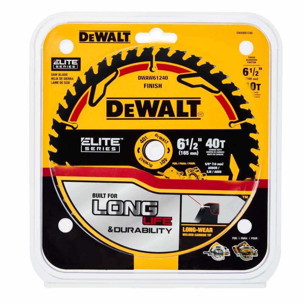 DeWalt DWAW61240 6-1/2" 40T Elite Series Saw Blade - 3