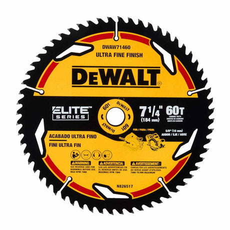 DeWalt DWAW71460 7-1/4" 60T Elite Series Saw Blade